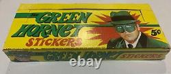VINTAGE TOPPS 1966 GREEN HORNET 5 cent STICKER CARD PACK EMPTY DISPLAY BOX! RARE