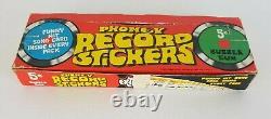 Vintage 1967 Phoney Record Stickers Used Empty Topps Display Box