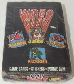 Vintage 1983 Topps Video City Trading Cards & Stickers Wax Box (Unpunched Box)