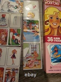 Vintage Mattel Panini Topps 1983 Barbie Album Stickers 7 Sheets w Box Not Seal