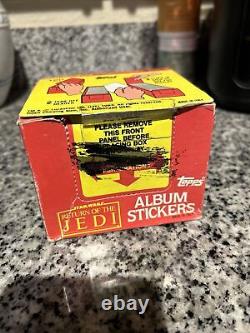 Vintage Star Wars 1983 Rotj Topps Stickers Unopened Sealed Box 60 Packs!