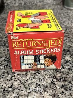 Vintage Star Wars 1983 Rotj Topps Stickers Unopened Sealed Box 60 Packs!